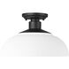 Levitt 1 Light 13.63 inch Natural Black Outdoor Semi-flush in Natural White